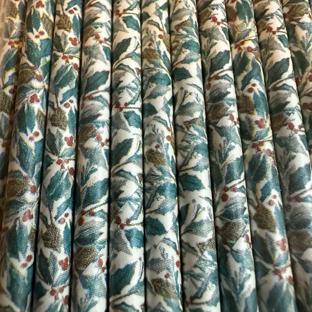 🩷5/$10 Pier one Christmas holly paper straws